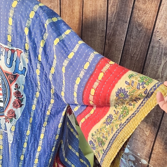 OOAK GRATEFUL DEAD KANTHA KIMONO SM-2X - Picture 5 of 10